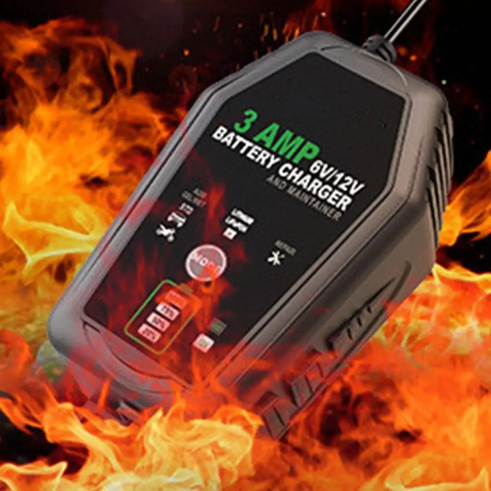 Car Battery Maintainer Car And Motorcycle 3A Battery Charger Trickle Charger Automotive Charger Button Control For Business