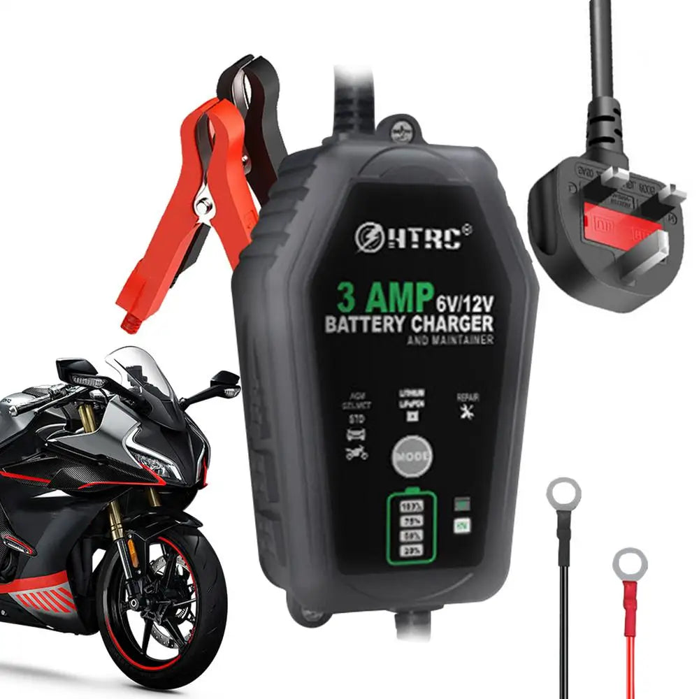 Car Battery Maintainer Car And Motorcycle 3A Battery Charger Trickle Charger Automotive Charger Button Control For Business