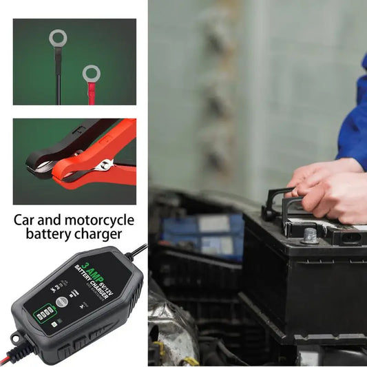 Car Battery Maintainer Car And Motorcycle 3A Battery Charger Trickle Charger Automotive Charger Button Control For Business